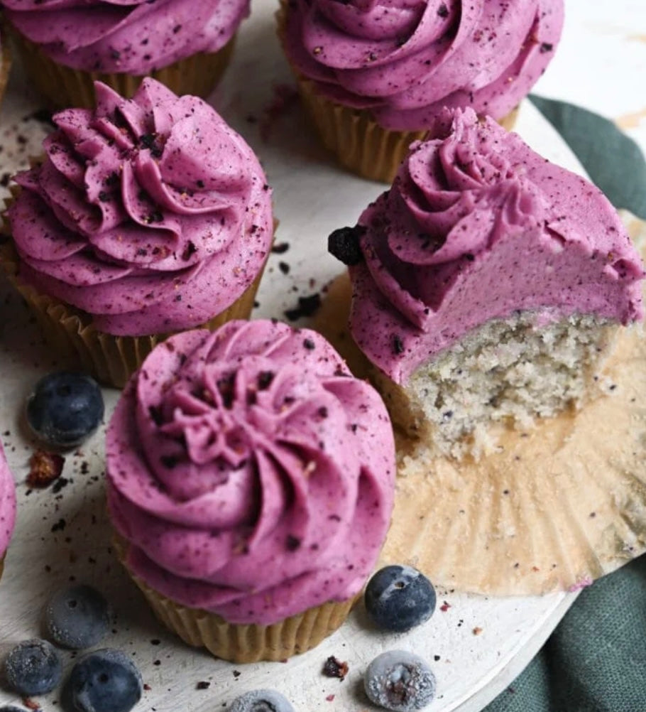 Cupcake Blueberry With Blueberry Buttercream 12’s