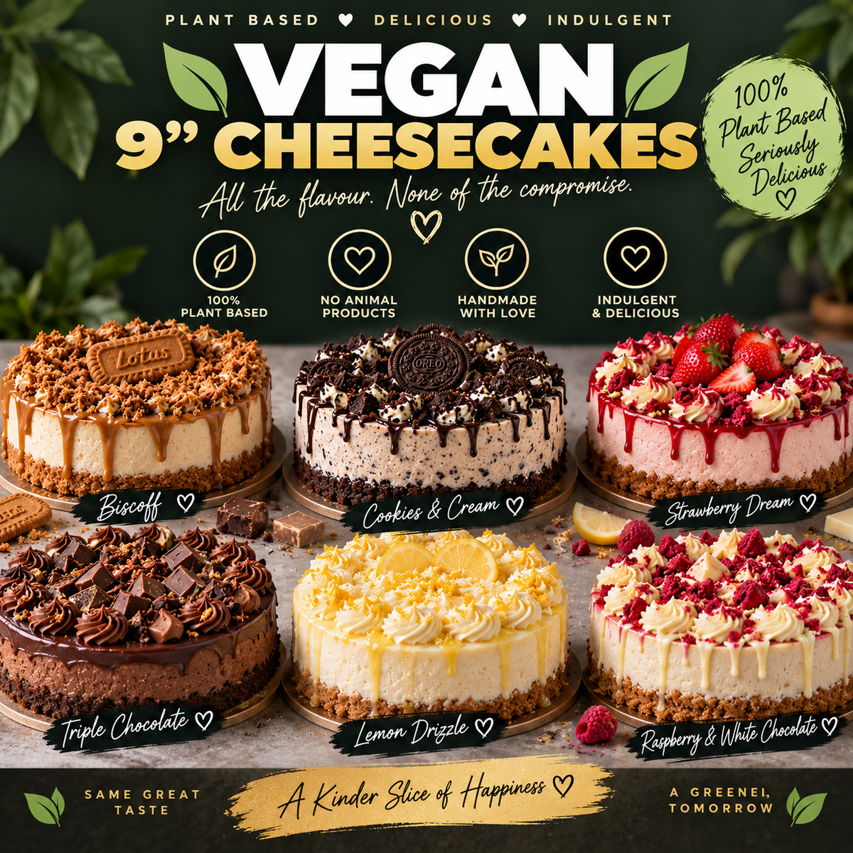 Vegan 9” Cheesecakes