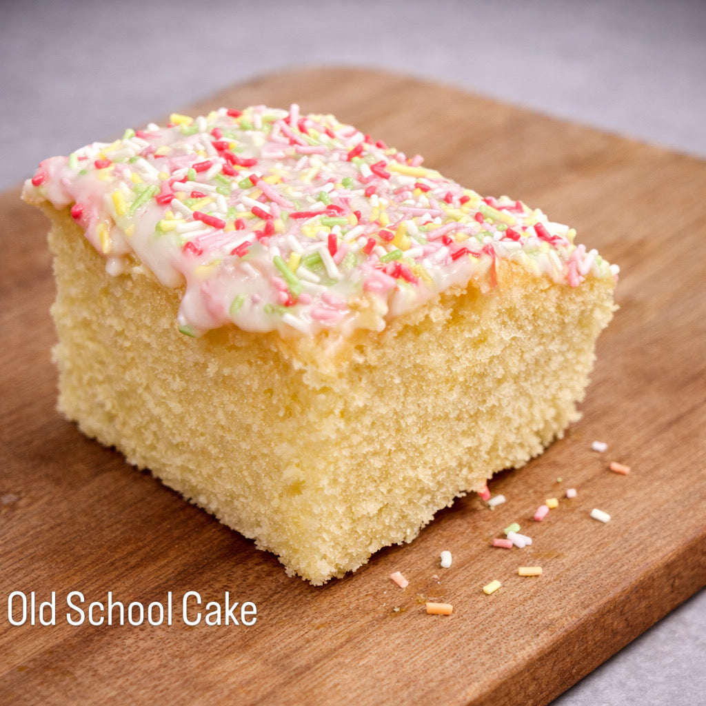 Old School Rainbow Sprinkle Cake (9”)