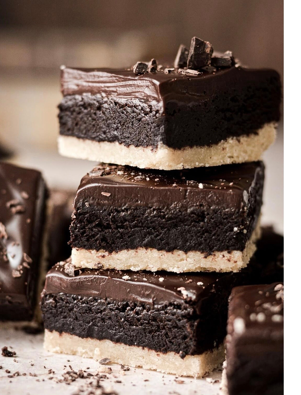 Triple Layer Brownie Shortbread 🍫