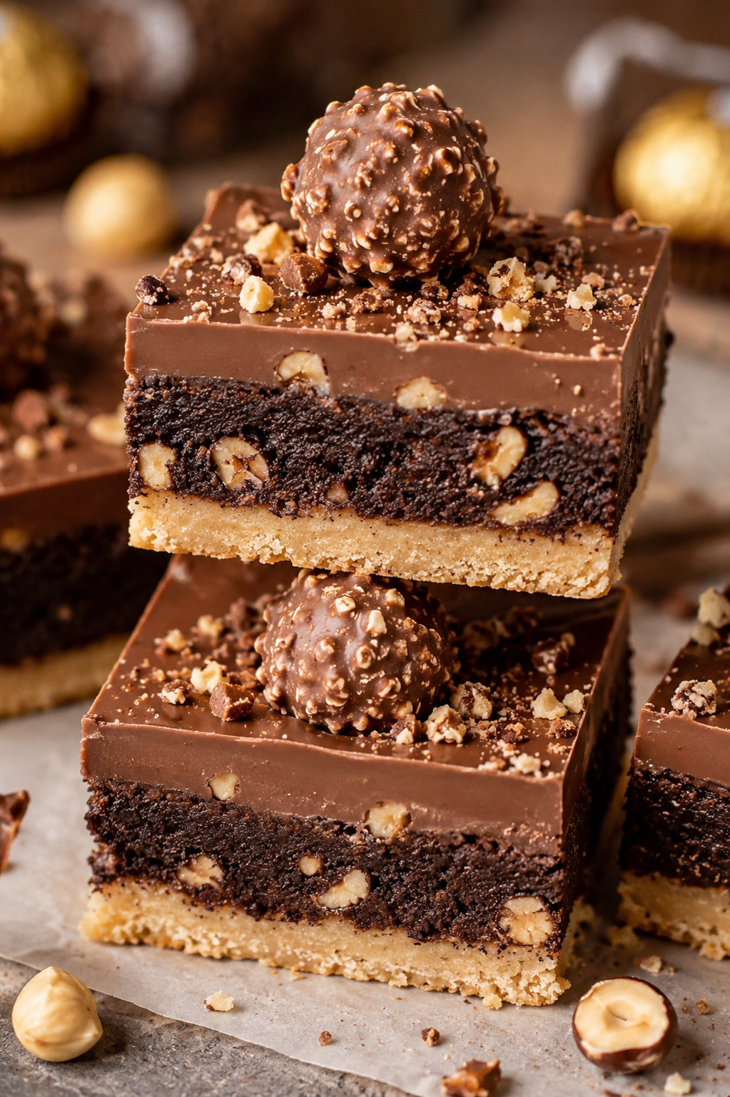 Triple Layer Brownie Shortbread 🍫